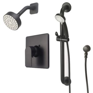 olympia td-23912-ada-mb i4 single handle shower trim set w/handheld matte black