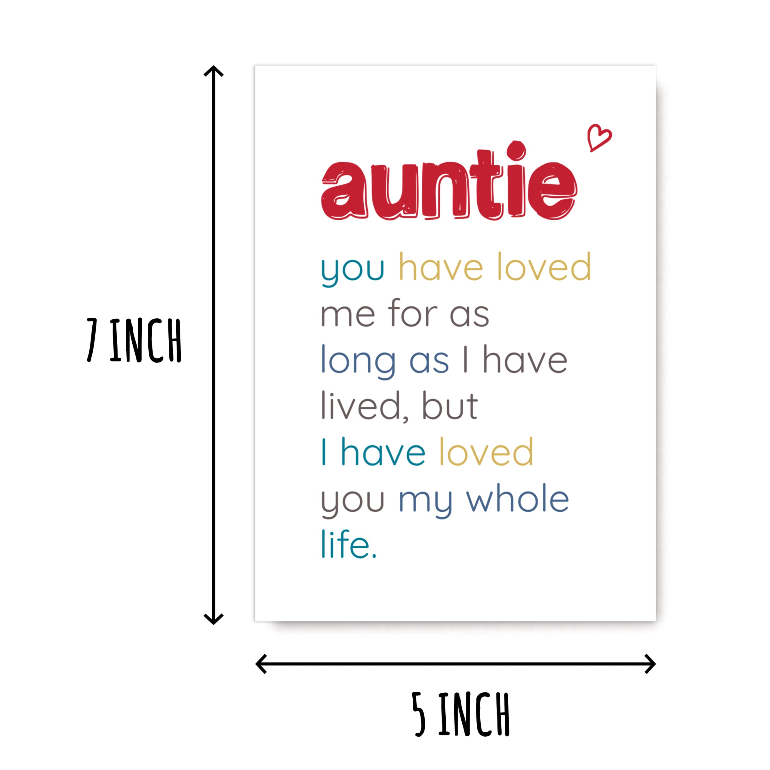 Auntie You Have Loved - Special Auntie's Day Card - Birthday Card For Auntie - Sentimental Card For Auntie - Meaningful Card For Auntie…