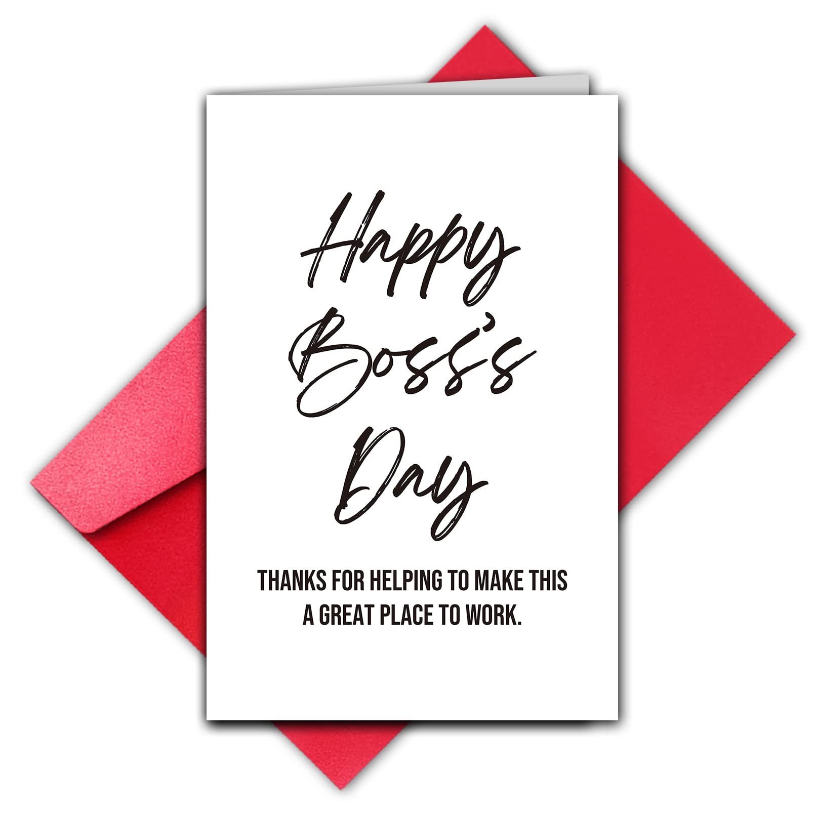 TQDaiker Happy Boss’s Day Card for Him Her Team Leader Man Women,Funny Boss Day Card form Staff Coworker Employee, Boss Appreciation Card, Hilarious Boss Day Card