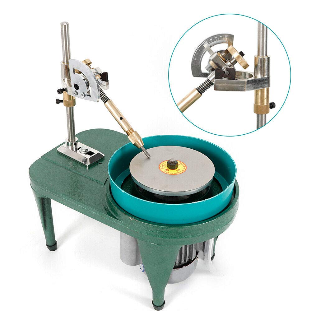 Gem Faceting Machine, 2800RPM Jade Stone Angle Machine 110V 180W Jade Grinding Polishing Machine Rock Jewelry Polisher Flat Grinder with Manipulator for Jewelry Making Polishing & Buffing