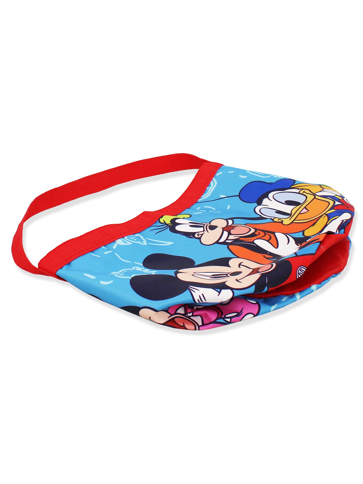 Mickey and Friends Collapsible Nylon Basket Bucket Tote Bag (One Size, Blue)