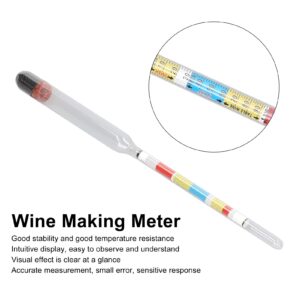 Garosa 10Pcs Triple Scale Hydrometer Home Brewing Meter Hydrometer Alcohol Home Brewing Beer Liquid Hydrometer Test Jar Household Supplies