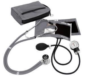 prestige medical aneroid sphygmomanometer/sprague-rappaport kit, pewter grey