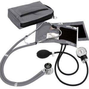 Prestige Medical Aneroid Sphygmomanometer/Sprague-Rappaport Kit, Pewter Grey