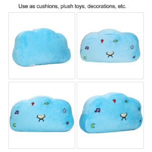 Kids Plush Quran Pillow, Blue Cloud Shape Plushed Stuffed Quran Pillow Quran Learning Pillow with LED Light