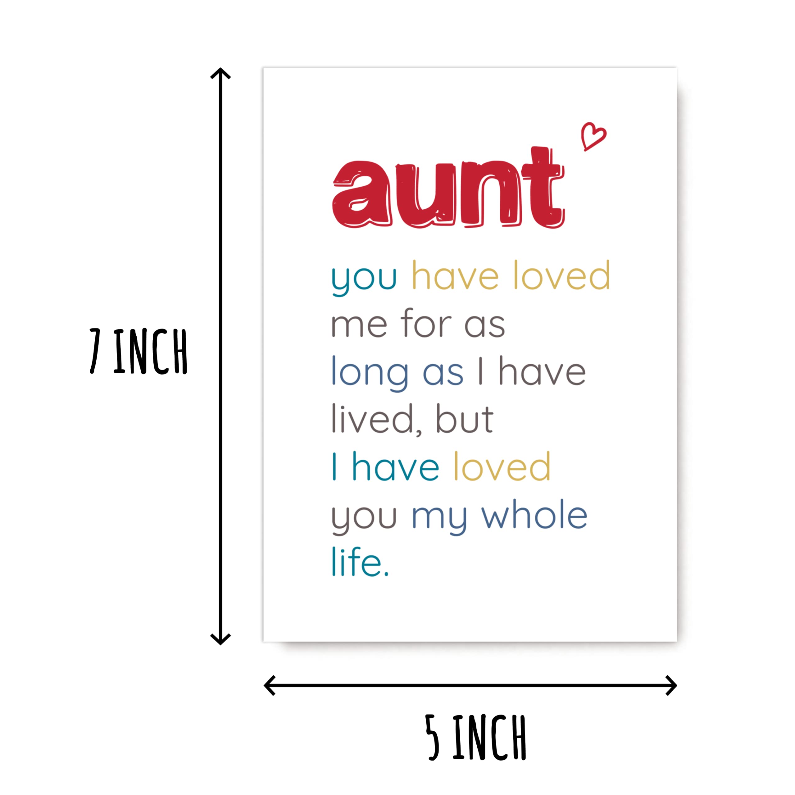 Aunt You Have Loved - Special Aunt's Day Card - Birthday Card For Aunt - Sentimental Card For Aunt - Meaningful Card For Aunt…