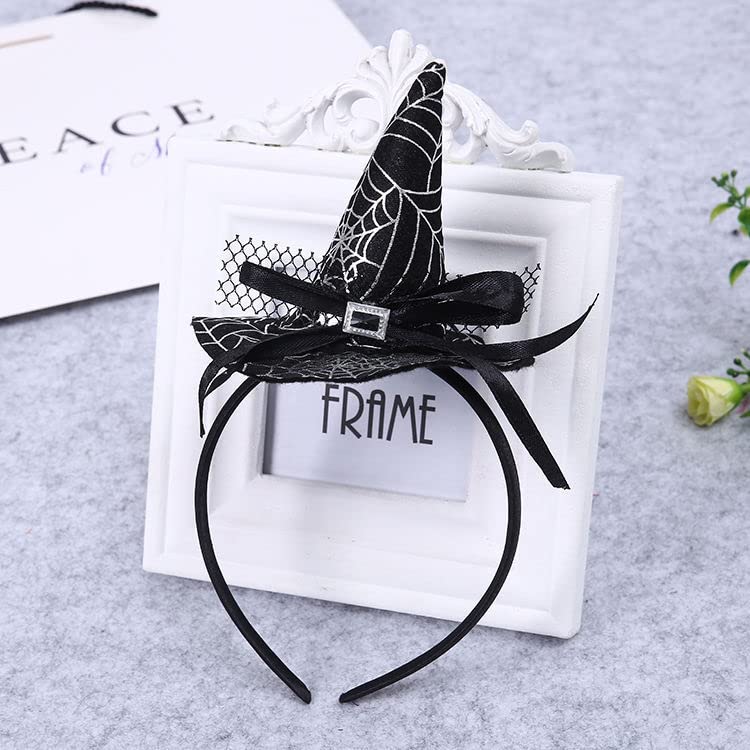 Erioctry 3PCS Halloween Witch Headbands Pumpkin Hair Hoop Photo Props Mini Pointy Witch Hat Halloween Costume Party Festival Cosplay Prom Party