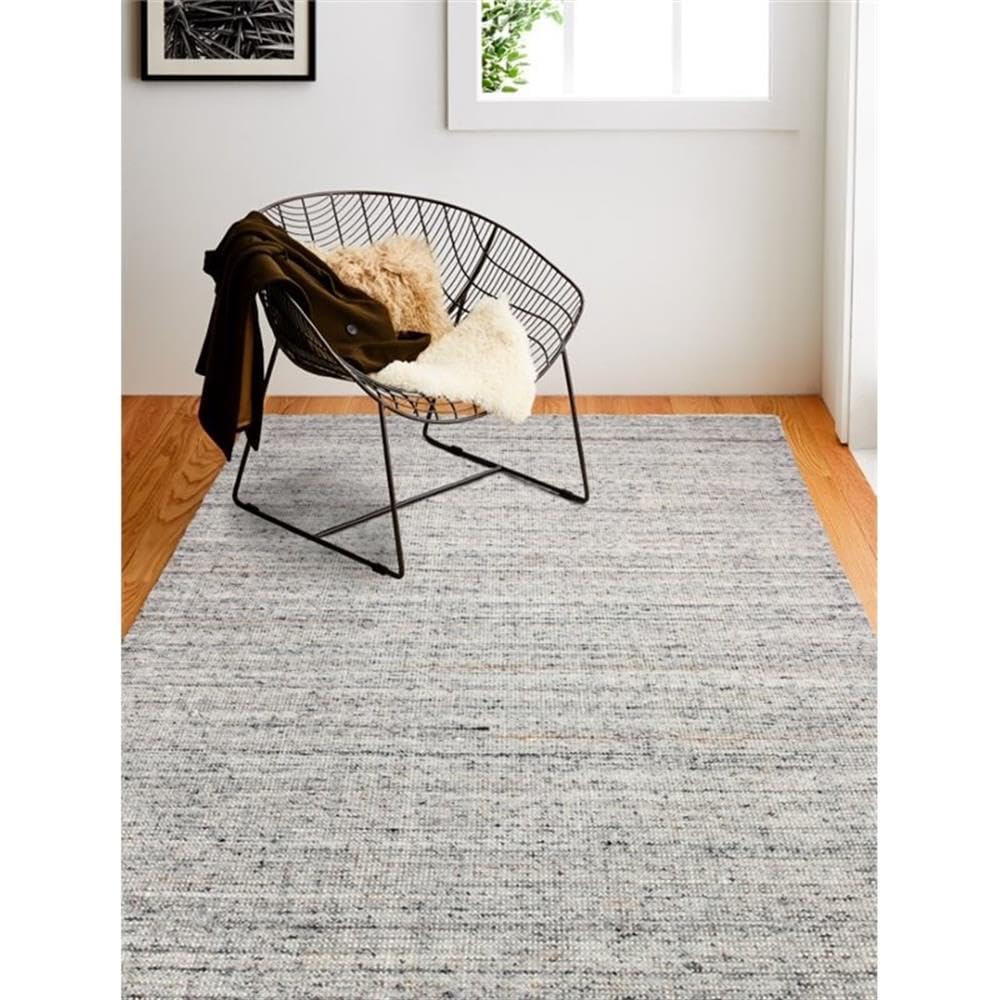 Bashian Savannah Nadir 7'6" x 9'6" Hand Loomed Area Rug in Silver