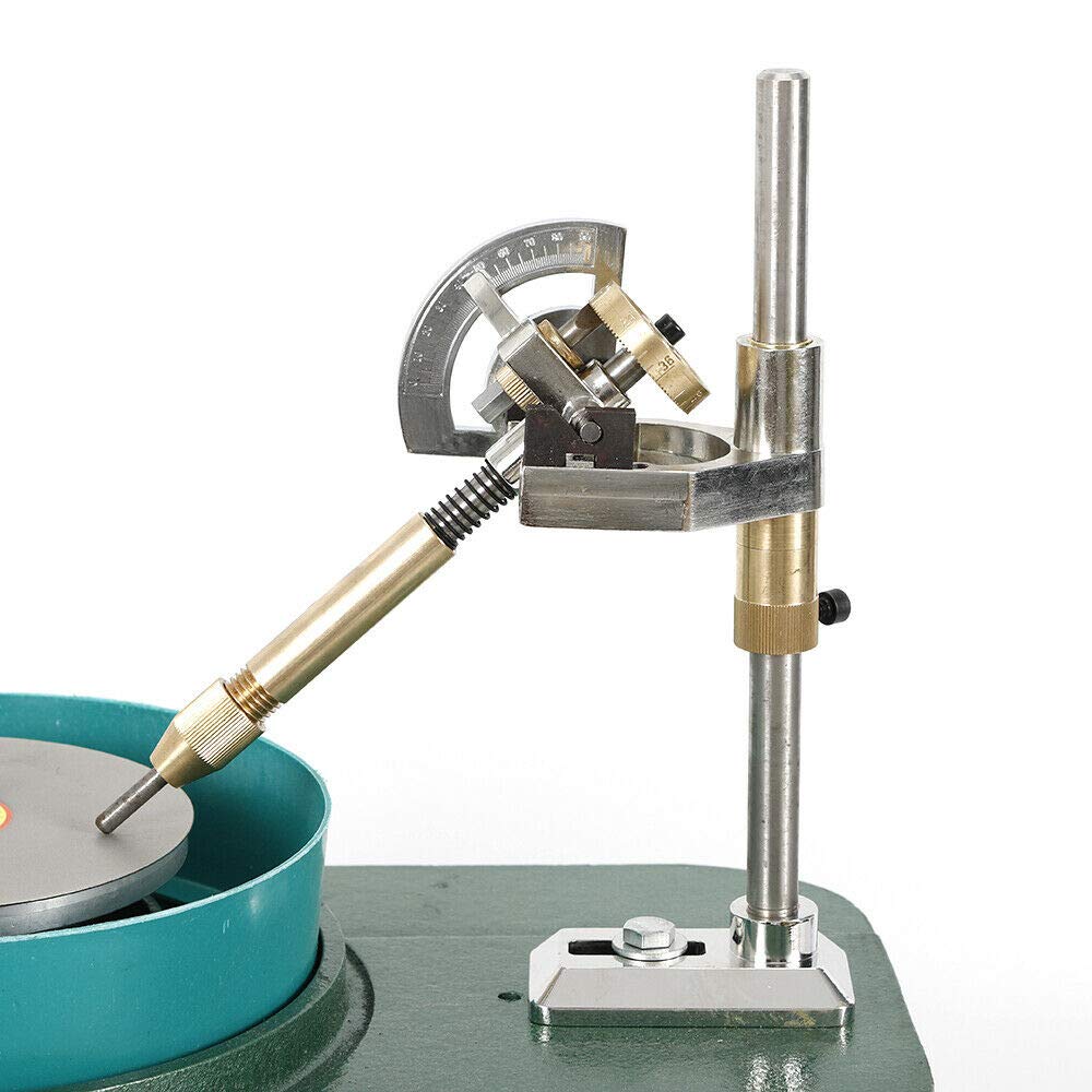 Gem Faceting Machine, 2800RPM Jade Stone Angle Machine 110V 180W Jade Grinding Polishing Machine Rock Jewelry Polisher Flat Grinder with Manipulator for Jewelry Making Polishing & Buffing