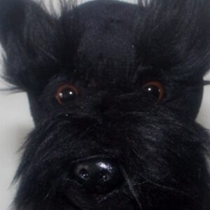 SYUSAMA 7Inches Lifelike Black Schnauzer Plush Toy Soft Stuffed Animal Cute Aberdeen Terrier Plushie Cute Pillow Doll Home Decor…