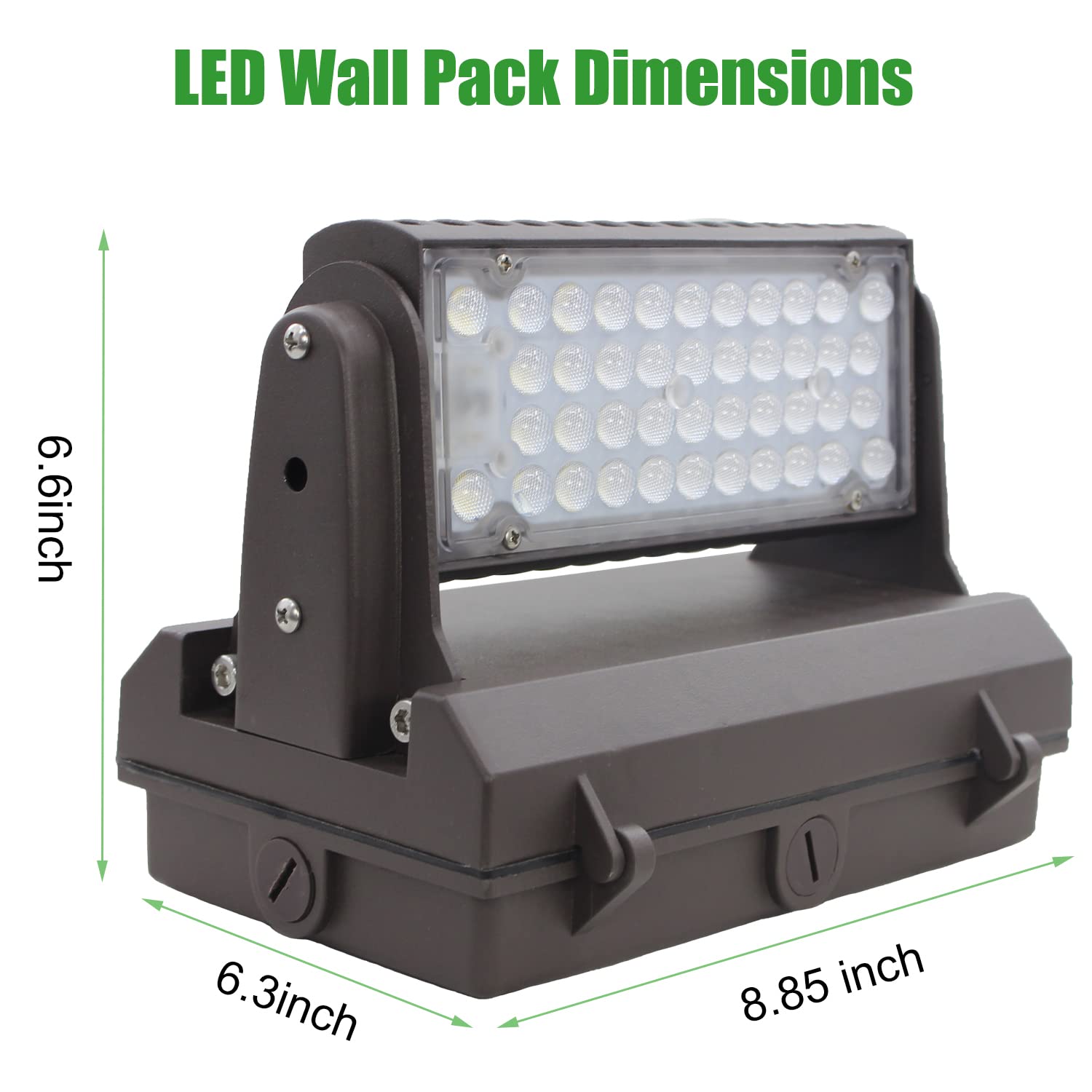 Rotatable LED Wall Pack Light with Dusk to Dawn Photocell, 80W 10400LM 400-600W HPS/HID Equiv., 5000K Daylight ETL Commercial Outdoor Security Lighting for Warehouse, Entrance, Parking, Garage