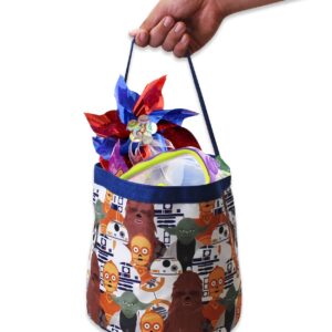 Disney Star Wars Yoda Collapsible Nylon Basket Bucket Tote Bag (One Size, Blue)