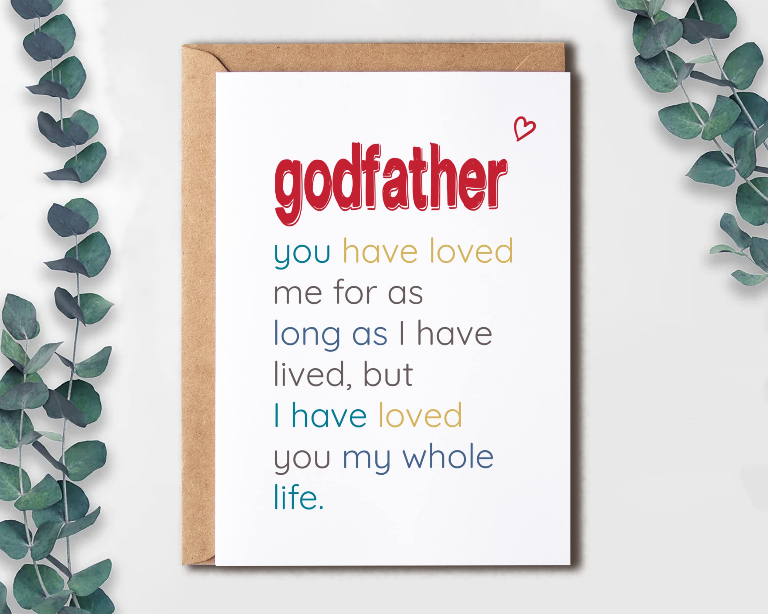 Godfather You Have Loved - Special Godfather's Day Card - Birthday Card For Godfather - Sentimental Card For Godfather - Meaningful Card For Godfather…