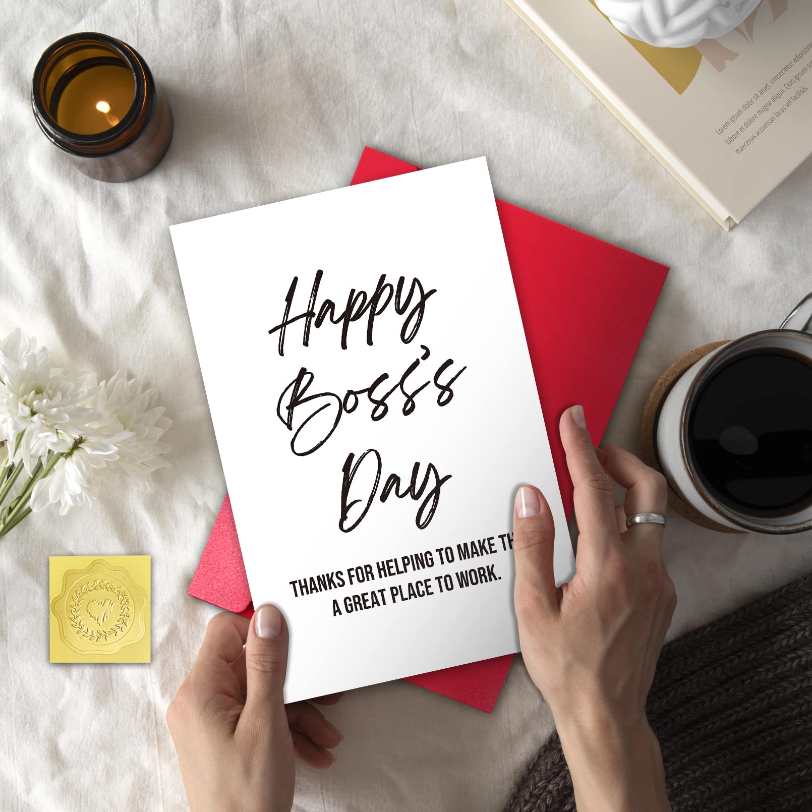 TQDaiker Happy Boss’s Day Card for Him Her Team Leader Man Women,Funny Boss Day Card form Staff Coworker Employee, Boss Appreciation Card, Hilarious Boss Day Card