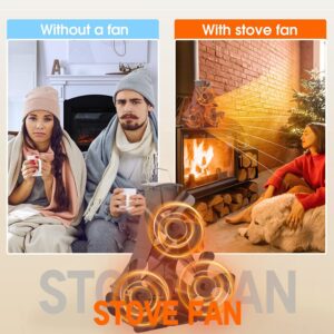 VODA Wood Stove Fan Heat Powered 12 Blades Fireplace Fan, Large Stove Top Fan for Wood Burning/Log Burner/Fireplace