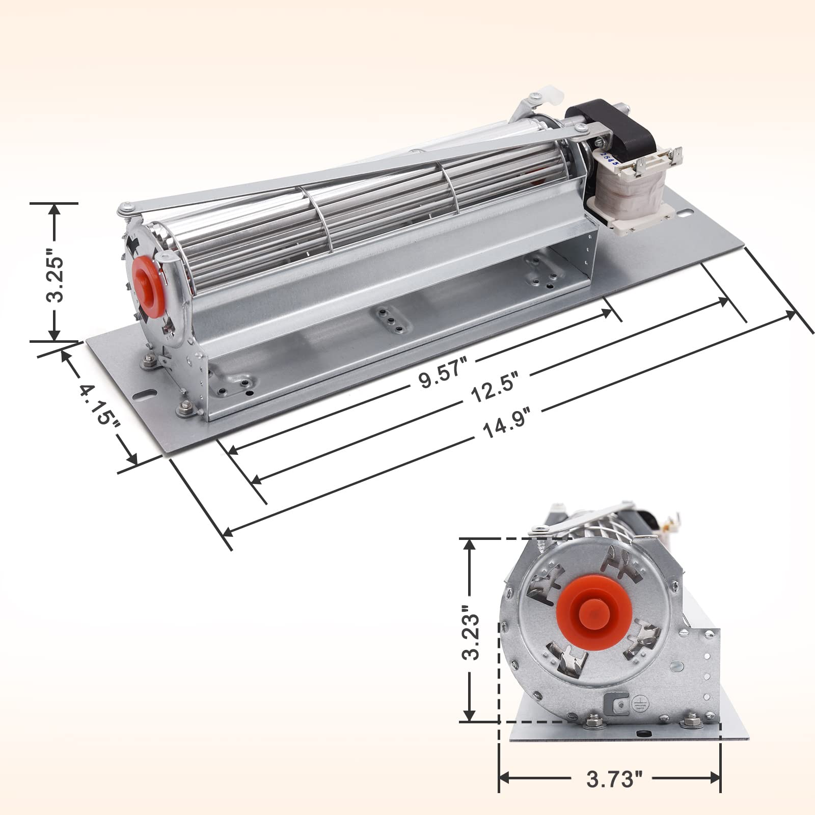 Replacement Fireplace Blower Fan Kit for Majestic 36BDVRRN, 36BDVR, 36BDVR RN, 36BDVT, 33BDVR 39BDVR Fireplace, FK24 Fireplace Blower Kit for Majestic, Majestic 54103 Fan, Rotom HBRB65 HB-RB65