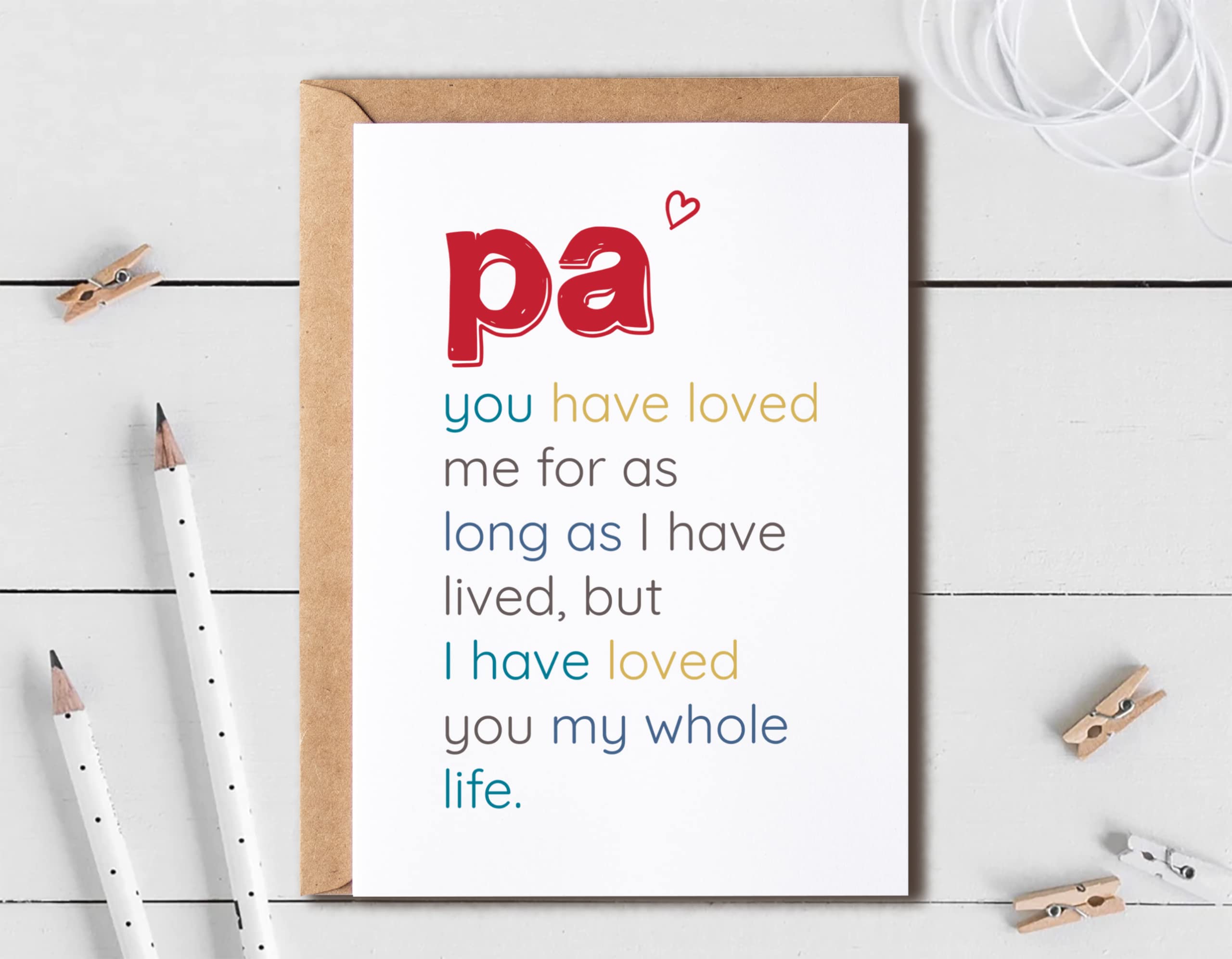 Pa You Have Loved - Special Pa's Day Card - Birthday Card For Pa - Sentimental Card For Pa - Meaningful Card For Pa…