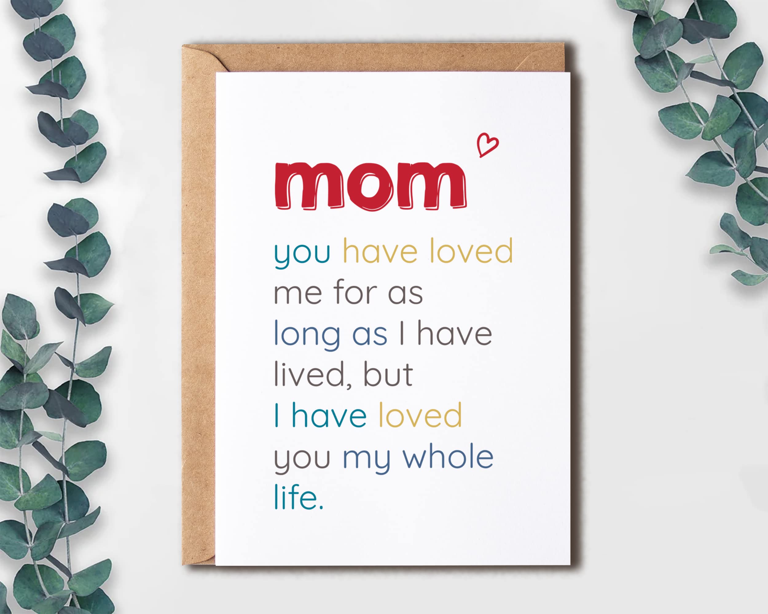 Mom You Have Loved - Special Mom's Day Card - Birthday Card For Mom - Sentimental Card For Mom - Meaningful Card For Mom…