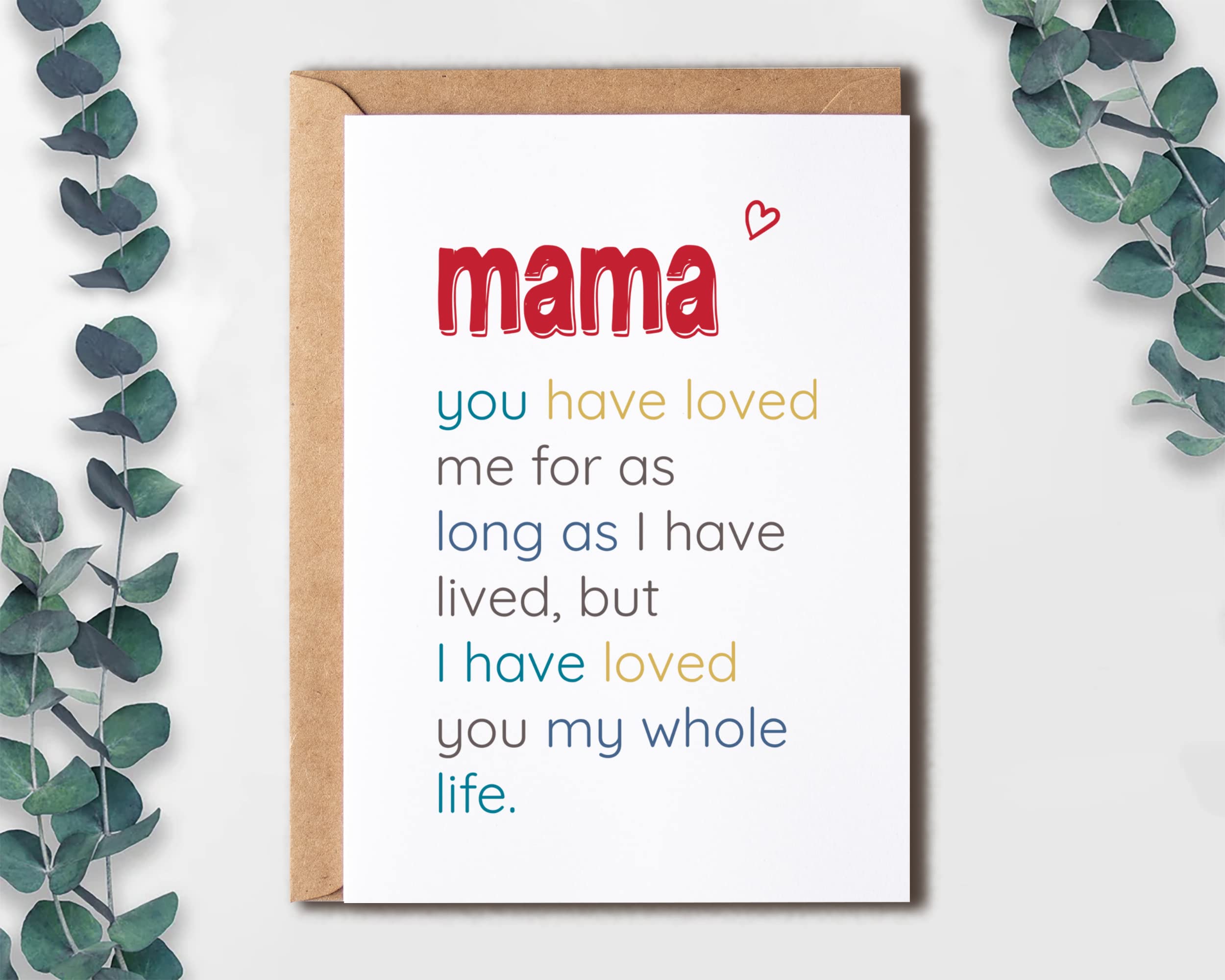 Mama You Have Loved - Special Mama's Day Card - Birthday Card For Mama - Sentimental Card For Mama - Meaningful Card For Mama…