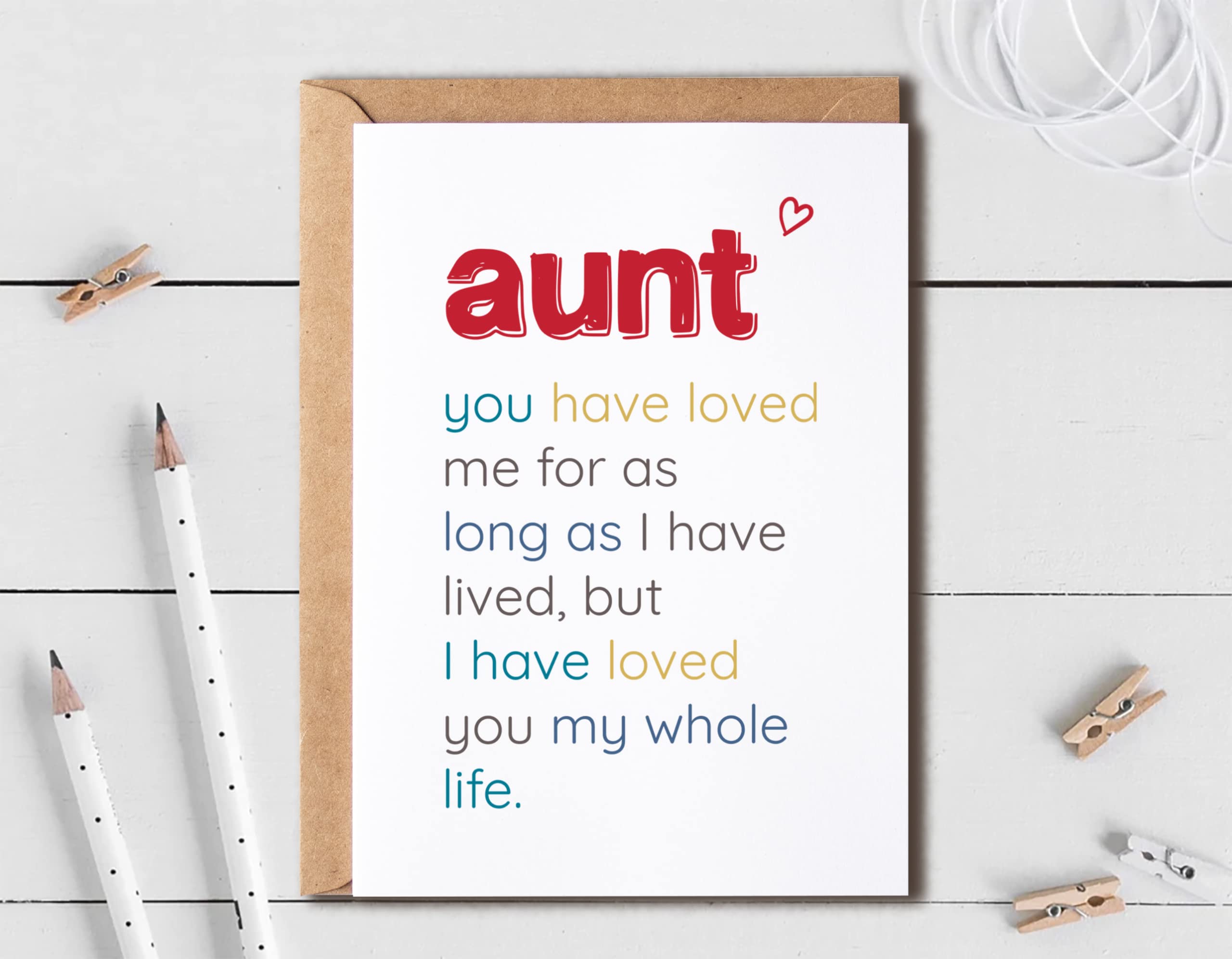 Aunt You Have Loved - Special Aunt's Day Card - Birthday Card For Aunt - Sentimental Card For Aunt - Meaningful Card For Aunt…