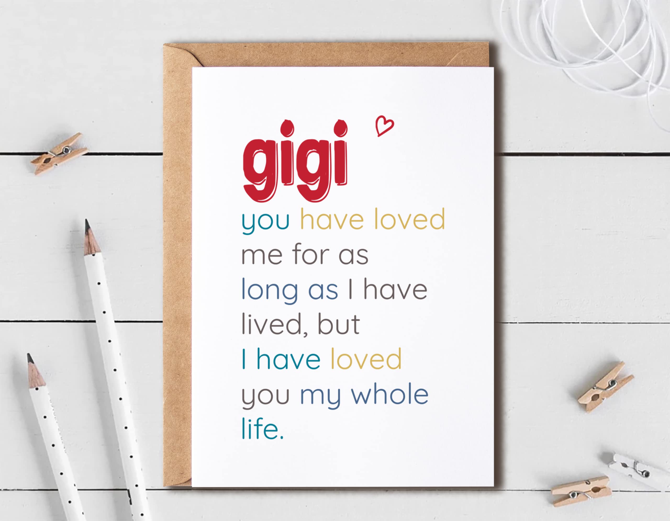 Gigi You Have Loved - Special Gigi's Day Card - Birthday Card For Gigi - Sentimental Card For Gigi - Meaningful Card For Gigi…