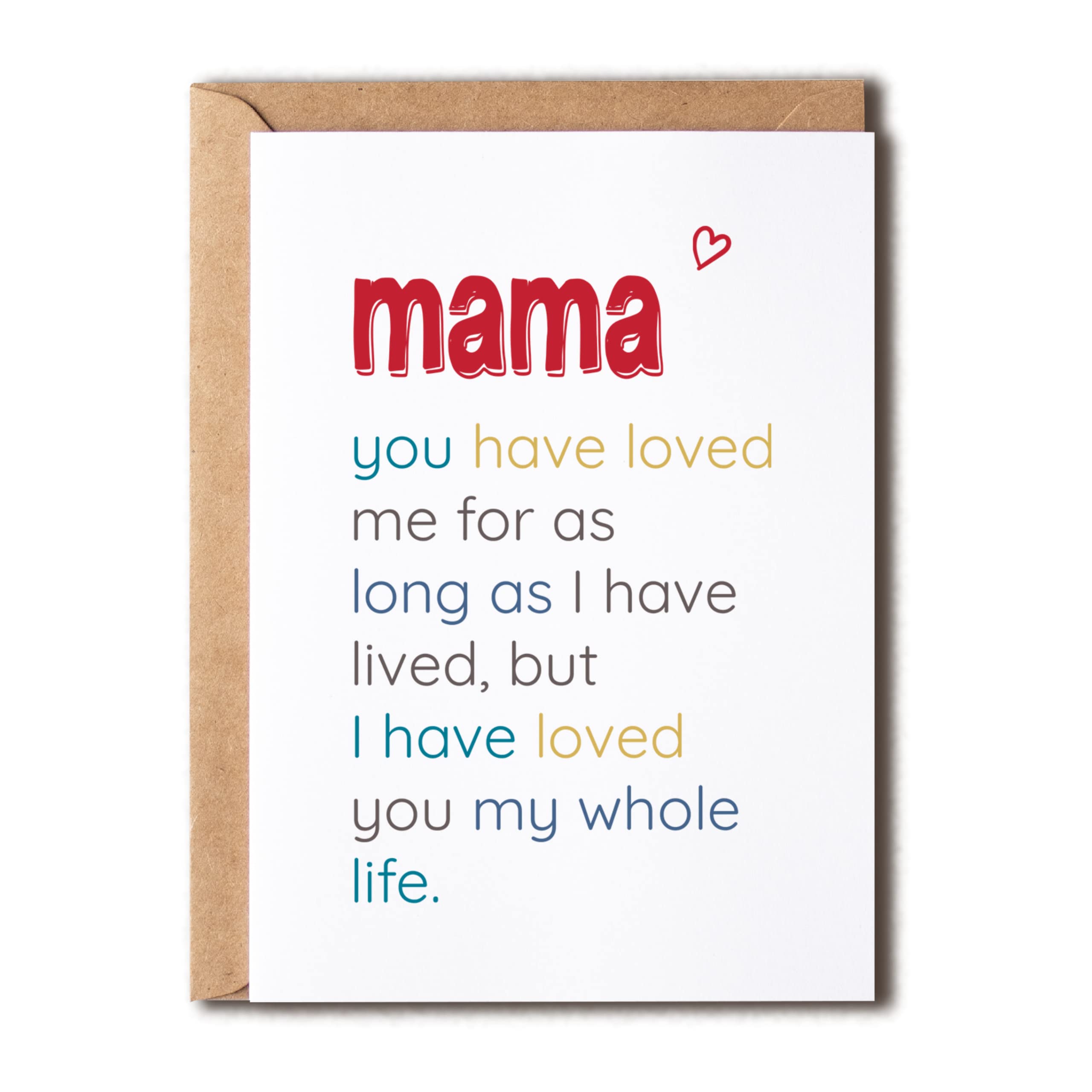 Mama You Have Loved - Special Mama's Day Card - Birthday Card For Mama - Sentimental Card For Mama - Meaningful Card For Mama…