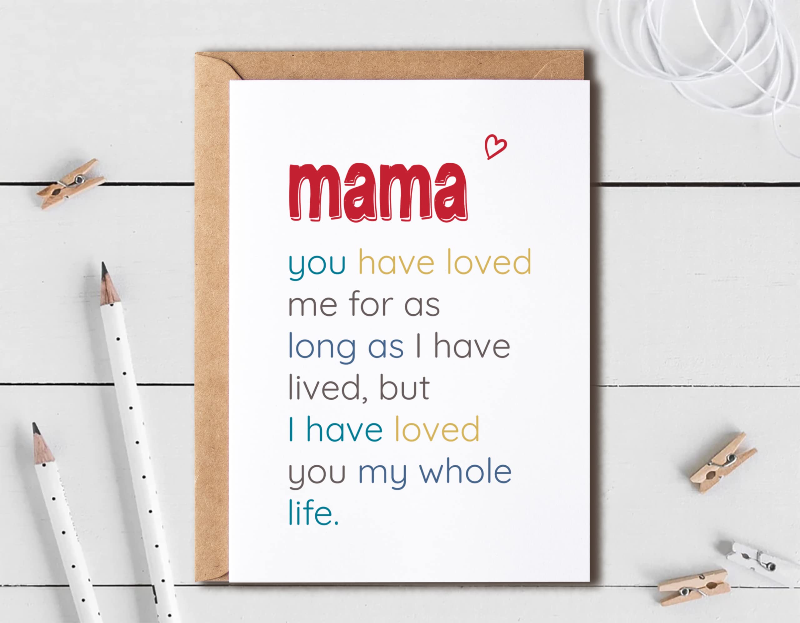 Mama You Have Loved - Special Mama's Day Card - Birthday Card For Mama - Sentimental Card For Mama - Meaningful Card For Mama…