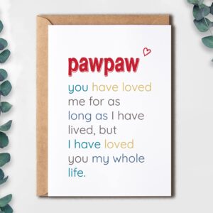 Pawpaw You Have Loved - Special Pawpaw's Day Card - Birthday Card For Pawpaw - Sentimental Card For Pawpaw - Meaningful Card For Pawpaw…