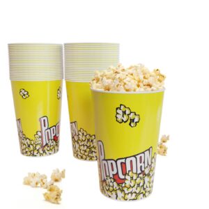 46 oz popcorn containers 44 pack reusable cardboard popcorn bucket classic popcorn cups cute paper popcorn bags for movie nights carnivals fundraisers birthday parties wedding