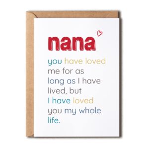 nana you have loved - special nana's day card - birthday card for nana - sentimental card for nana - meaningful card for nana…