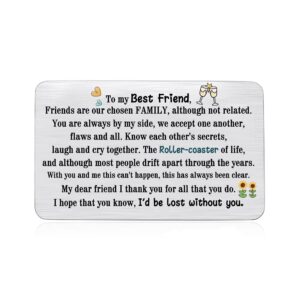 best friend wallet insert card birthday greeting cards friendship appreciation graduation farewell gift personalized good friends thank you pocket card go to university christmas keepsake teens unisex