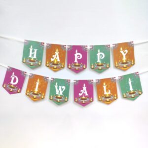 Crazy Night Happy Diwali Banner, Funnlot Diwali Decorations Deepavali Decorations Mother Laxmi Happy for Festival of Lights Party Banner