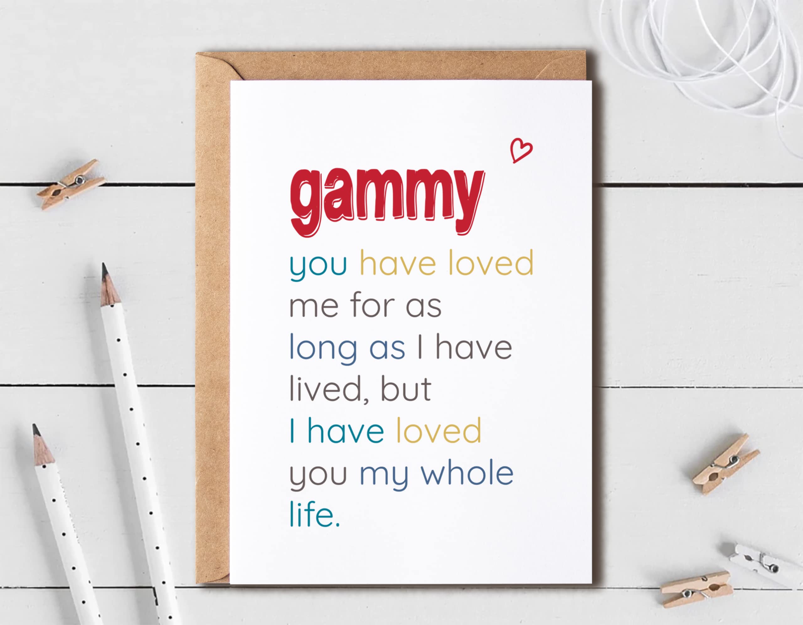 Gammy You Have Loved - Special Gammy's Day Card - Birthday Card For Gammy - Sentimental Card For Gammy - Meaningful Card For Gammy…