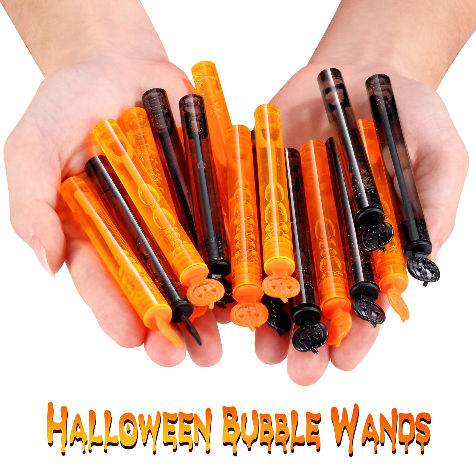 80 Pack Halloween Bubble Wands,Mini Bubble Wands for Halloween Party Favors,Hlalloween Toys Gift for Girls Boys Kids Toddler Adults