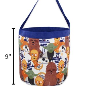 Disney Star Wars Yoda Collapsible Nylon Basket Bucket Tote Bag (One Size, Blue)