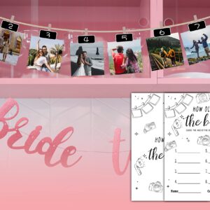 Bridal Shower Games - How Old Was The Bride-to-be Wedding Shower Party Card Game - Hand Drawn Minimalist Themed Bachelorette/Engagement Party Supplies Activities Decorations (A02)