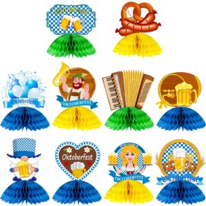 10 pcs oktoberfest party decorations oktoberfest honeycomb centerpieces oktoberfest table centerpieces bavaria theme party supplies beer party table decorations german beer festival decorations