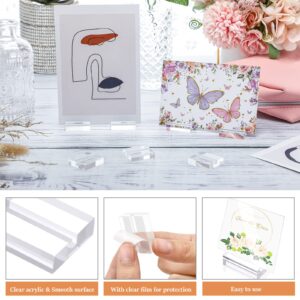 150 Pieces Acrylic Place Card Holder Clear Acrylic Stands Sign Holders Table Numbers Holders with Card Slot for Table Weddings Events Office Meeting