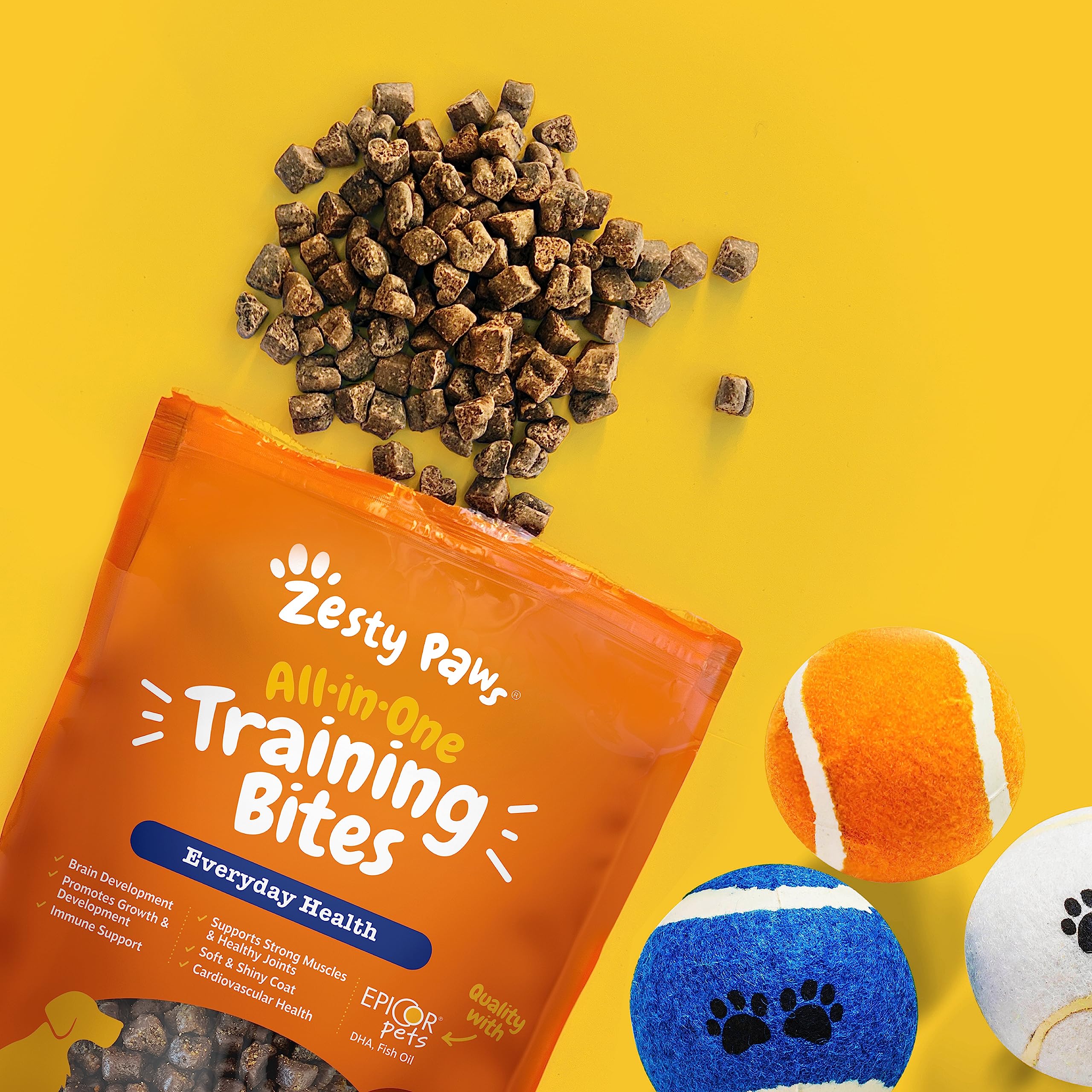 Zesty Paws Training Treats for Dogs & Puppies - Healthy Dog Treats for Hip, Joint & Muscle Health - Puppy Training Treats - for All Breeds and Ages - Dog Treats for Training - PB Flavor - 8oz