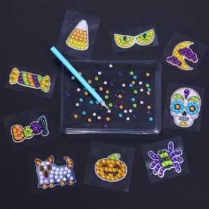 Creativity for Kids Big Gem Diamond Painting Kit - Halloween Stickers and Suncatchers - Halloween DIY Crafts for Kids, Halloween Activities and Gifts for Kids Ages 6-8+