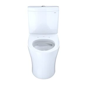 Toto TOTCST446CEMGN01 Aquia IV 0.9/1.28 GPF Dual Flush Two Piece Elongated Toilet with Push Button Flush Cotton