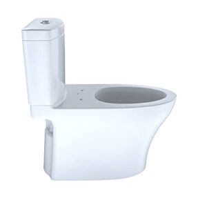 Toto TOTCST446CEMGN01 Aquia IV 0.9/1.28 GPF Dual Flush Two Piece Elongated Toilet with Push Button Flush Cotton