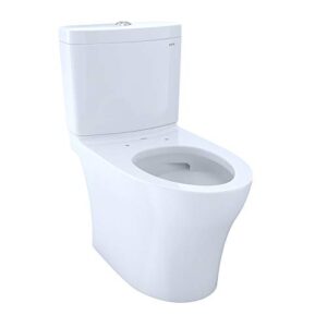 Toto TOTCST446CEMGN01 Aquia IV 0.9/1.28 GPF Dual Flush Two Piece Elongated Toilet with Push Button Flush Cotton