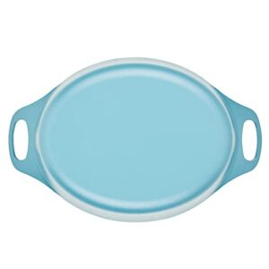 Rachael Ray NITRO Cast Iron Dutch Oven, 6.5 Quart, Agave Blue