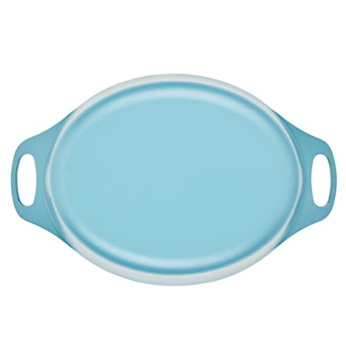 Rachael Ray NITRO Cast Iron Dutch Oven, 6.5 Quart, Agave Blue