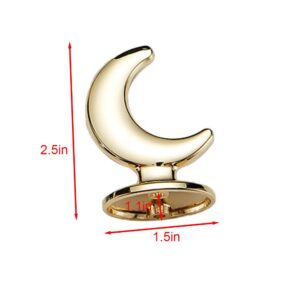 AchNau 2 Pack Robe Hook Wall Mounted Coat Hooks Moon Shape for Hanging Coats Bags Hats Towels