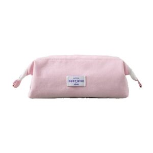 everkoton pencil case large capacity pencil pouch pen bag (pink)