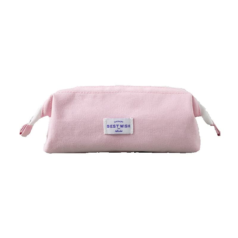 EVERKOTON Pencil Case Large Capacity Pencil Pouch Pen Bag (Pink)