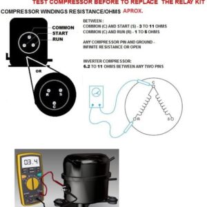 GLOB PRO SOLUTIONS WP4387938 CKD2199 Refrigerator Start Relay & Overload Kit Replacement for and compatible with Whirlpool Estate KitchenAid Kenmore Heavy DUTY