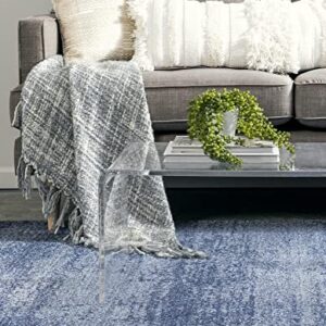 Rugs.com Angelica Collection Rug – 2' x 3' Navy Blue Medium Rug Perfect for Entryways, Kitchens, Breakfast Nooks, Accent Pieces